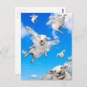 飛んでいる羊2 ポストカード (正面/裏面)