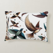 飛んでいる美しい アクセントクッション (裏面)