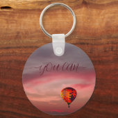 飛んでいる色熱気球キーチェーン キーホルダー (正面)