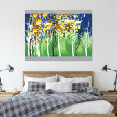 飛んでいる葉 キャンバスプリント (インサイチュ (寝室))