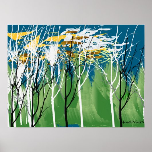 飛んでいる葉 ポスター (正面)