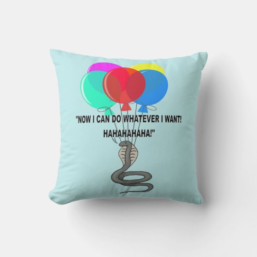 飛んでいる蛇 クッション (正面)