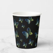 飛んでいる蝶自然 紙コップ (裏面)