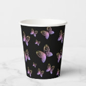 飛んでいる蝶自然 紙コップ (裏面)