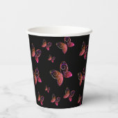 飛んでいる蝶自然 紙コップ (裏面)