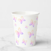 飛んでいる蝶自然 紙コップ (左)