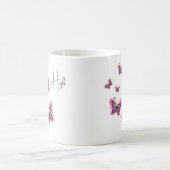 飛んでいる蝶 コーヒーマグカップ (中央)