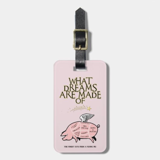 飛んでいる豚の切り身 ラゲッジタグ (正面縦)