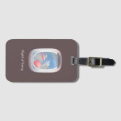 飛んでいる豚の飛ファンシー行 ラゲッジタグ (正面横)