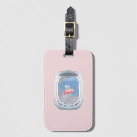 飛んでいる豚の飛ファンシー行 ラゲッジタグ (正面縦)