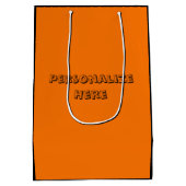 飛んでいる豚カラス衣装秋かわいい秋の子供 ミディアムペーパーバッグ (裏面)