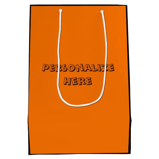 飛んでいる豚カラス衣装秋かわいい秋の子供 ミディアムペーパーバッグ (裏面)