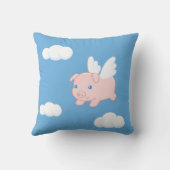飛んでいる豚 – かわいい子豚 クッション (裏面)