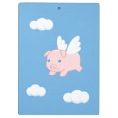 飛んでいる豚 – かわいい子豚 クリップボード (裏面)