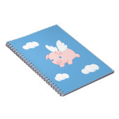 飛んでいる豚 – かわいい子豚 ノートブック (右側)