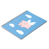 飛んでいる豚 – かわいい子豚 ノートブック (左側)