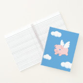 飛んでいる豚 – かわいい子豚 ノートブック (内部)