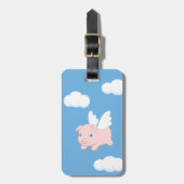 飛んでいる豚 – かわいい子豚 ラゲッジタグ (正面縦)