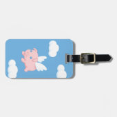 飛んでいる豚 – かわいい子豚 ラゲッジタグ (正面横)