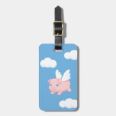 飛んでいる豚 – かわいい子豚 ラゲッジタグ (正面縦)