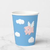 飛んでいる豚 – かわいい子豚 紙コップ (裏面)