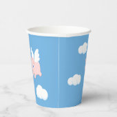 飛んでいる豚 – かわいい子豚 紙コップ (右)