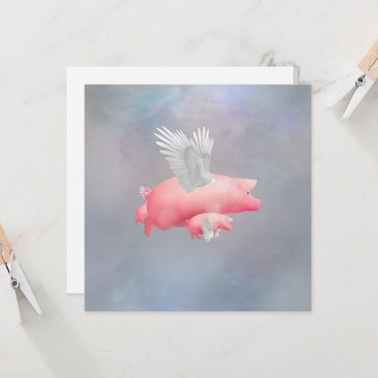 飛んでいる豚 カード (正面/裏面インサイチュ)