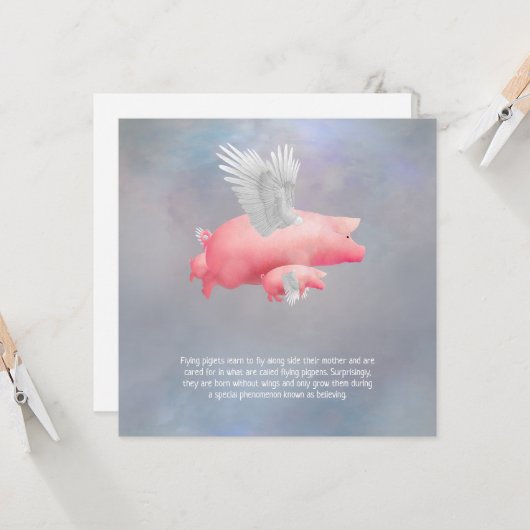 飛んでいる豚 カード (正面/裏面インサイチュ)