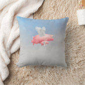 飛んでいる豚 クッション (ブランケット)