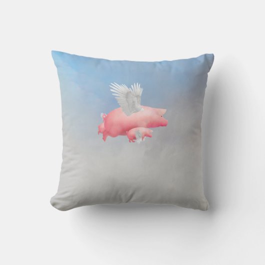 飛んでいる豚 クッション (正面)