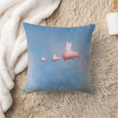 飛んでいる豚 クッション (ブランケット)