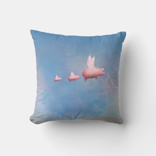 飛んでいる豚 クッション (正面)
