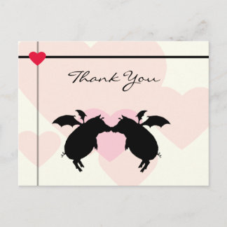 飛んでいる豚 ポストカード