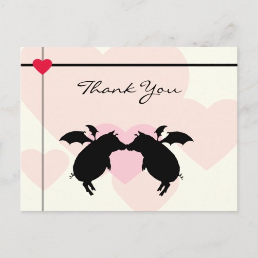 飛んでいる豚 ポストカード (正面)