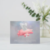 飛んでいる豚 ポストカード (スタンド正面)