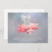 飛んでいる豚 ポストカード (正面/裏面)