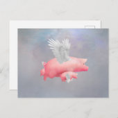 飛んでいる豚 ポストカード (正面/裏面)