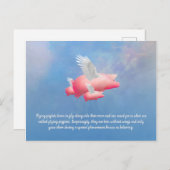 飛んでいる豚 ポストカード (正面/裏面)