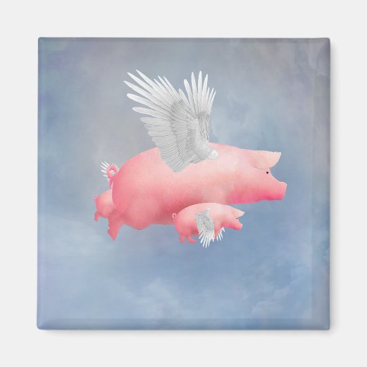 飛んでいる豚 マグネット (正面)