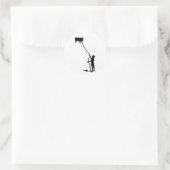 飛んでいる豚 ラウンドシール (バッグ)