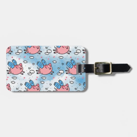 飛んでいる豚 ラゲッジタグ (正面横)