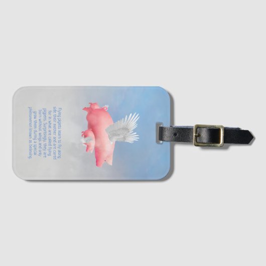 飛んでいる豚 ラゲッジタグ (正面横)