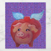 飛んでいる豚 ワインラベル (シングルラベル)