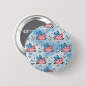 飛んでいる豚 缶バッジ (正面&裏面)