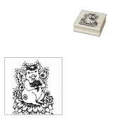 飛んでいる豚、蝶の羽、庭の妖精の泣き声 ラバースタンプ (押印)