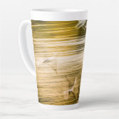 飛んでいる貝 – 抽象芸術 カフェラテマグ (左アングル)