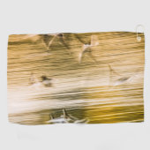 飛んでいる貝 – 抽象芸術 ゴルフタオル (横)