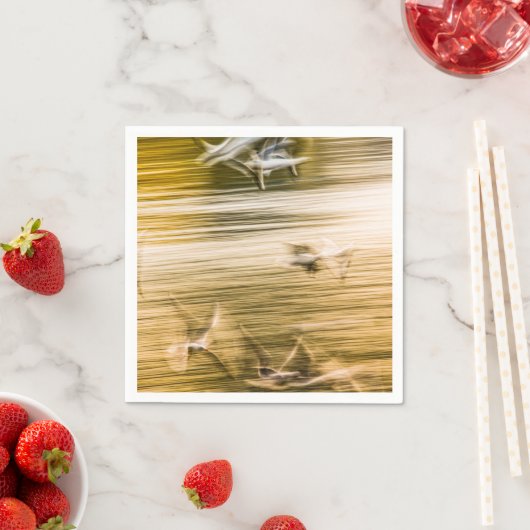 飛んでいる貝 – 抽象芸術 スタンダードカクテルナプキン (インサイチュ)