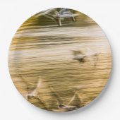 飛んでいる貝 – 抽象芸術 ペーパープレート (正面)