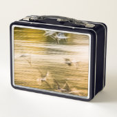 飛んでいる貝 – 抽象芸術 メタルランチボックス (裏面)